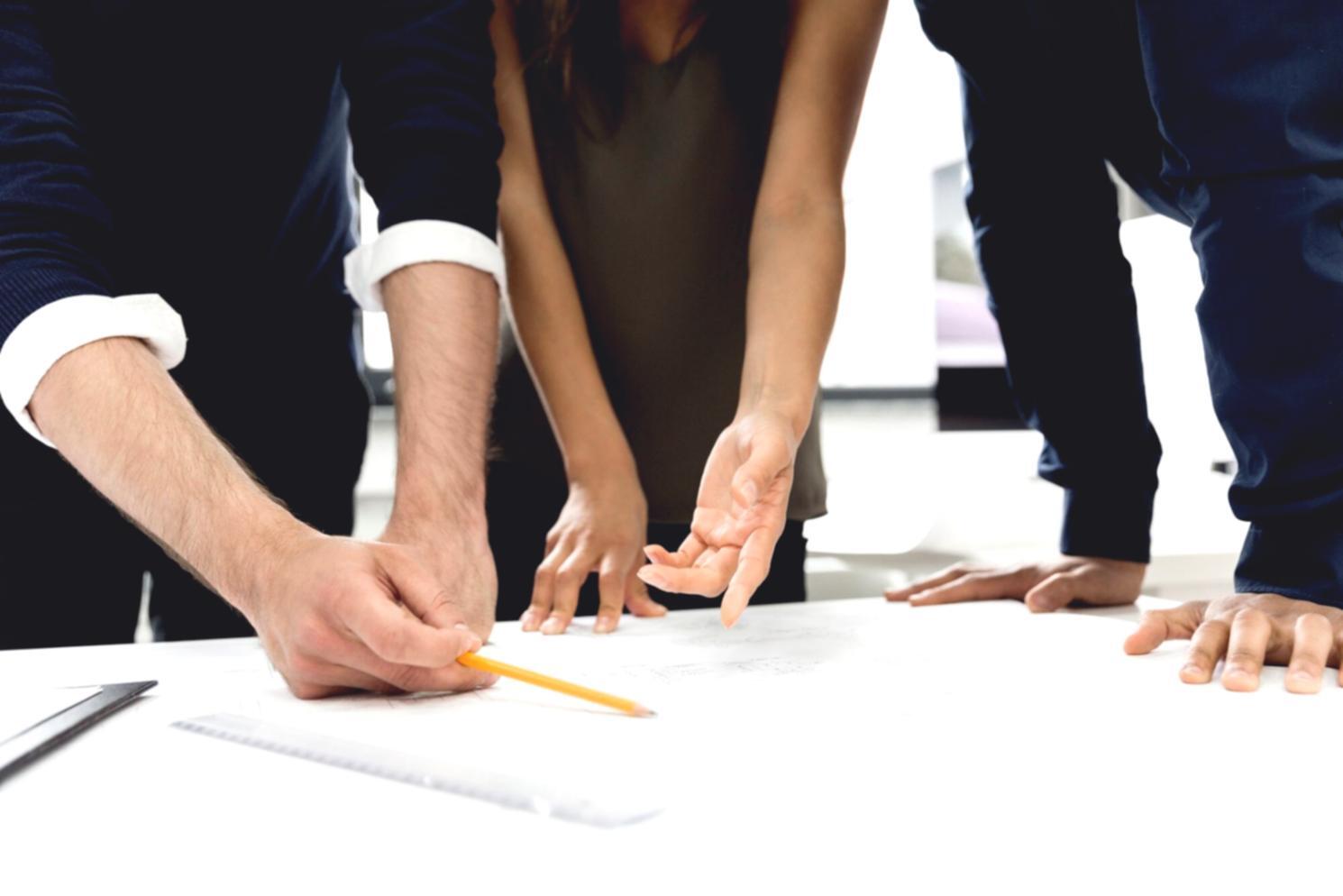 Technical support team working on desktop productivity software solutions